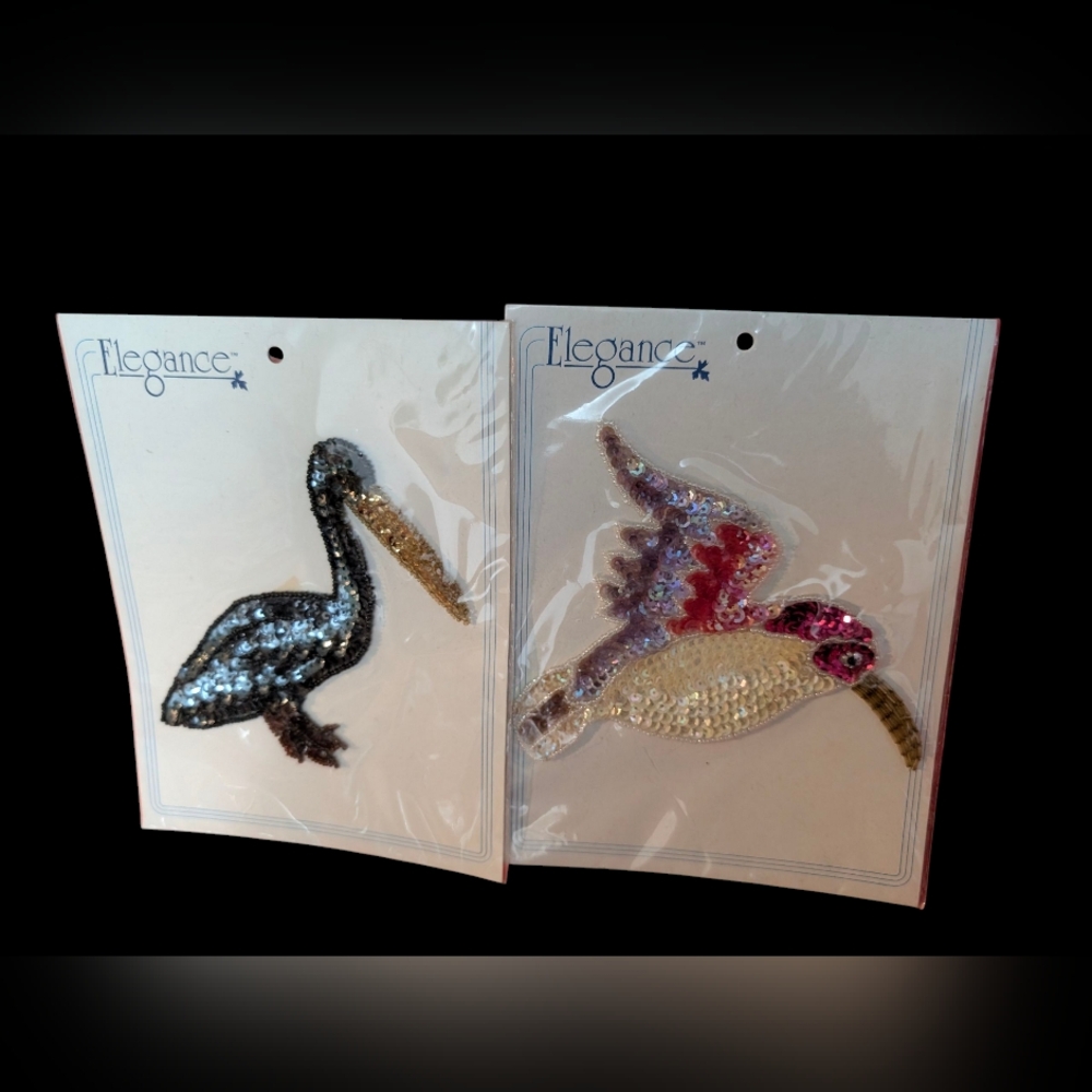 Elegance Sequin Bird Patches
